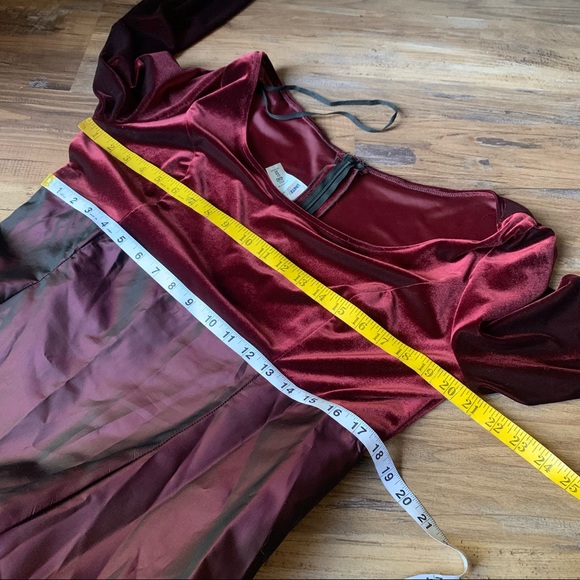 vintage plus size velvet gown size 20 - Picture 4 of 7